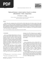 High-Performance Cement Matrices Based On Calcium Sulfoaluminate-Belite Compositions