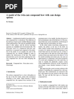 A Model of The Twin Cam Compound Bow With Cam Design Options PDF