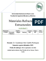 Actividad 1 Refractarios Estructurales