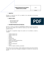 Informe Prevencion de Riegos Formato