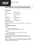 Informe Psicopedagogico, 4ºb Lucia