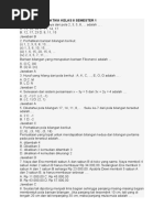 Soal Pas Matematika Kelas 8 Semester 1