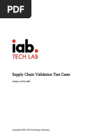 Supply Chain Validation Test Cases