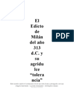 El Edicto de Milán Del Año 313