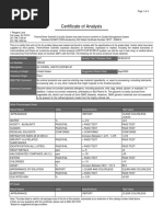 Certificate of Analysis