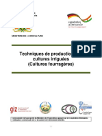 Techniques de Production Des Cultures Irriguées (Cultures Fourragères)