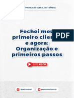 Live 208 Fechei Meu Primeiro Cliente e Agora Organizacao e Primeiros Passos