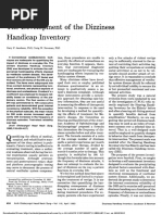 7 - Jacobson1990 - Desarrollo Del Dizziness Handicap Inventory