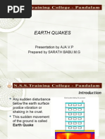 Earth Quakes: Presentation by AJA.V.P Prepared by SARATH BABU.M.G