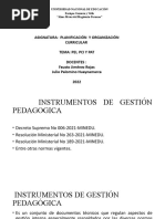 Instrumentos de Gestión Pedagogica