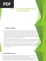 V. Community Based Project Implementation