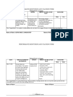 Coaching and Mentoring Form