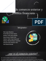 Politica de Comercio Exterior y Politica Financiera