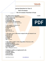 Important Questions For CBSE Class 12 Macro Economics Chapter 5