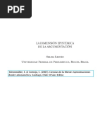 Leitão, Selma (2007) La Dimensión Epistémica de La Argumentación