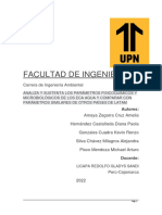 Parametros de Calidad Del Agua en El Peru