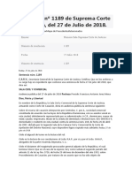 Sentencia #1189 de Suprema Corte de Justicia Sobre Documento Electronico