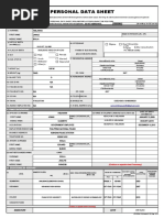 CS Form No. 212 Personal Data Sheet Revised