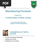 Chapter Ten - Fundamental of Metal Casting