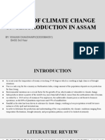 Impacts of Climate Change On Tea Production in Assam