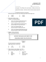 Assessment 1 Math Year 4