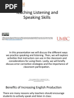 M6 6.2 Lecture TeachingListeningandSpeakingSkills