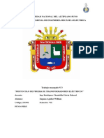 Protocolo de Prueba de Transformadores Eléctricos