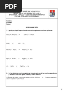 Tema 18. Tarea - Igualación de Ecuaciones Químicas