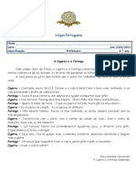 Cigarra e A Formiga - Leitura e Interpretação, Verbo No Presente e Futuro, G.N. e G.V., Classificação Morfológica de Palavras, Grau Dos Adjectivos, Pronomes Pessoais....