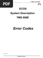 TMS900EECOS Errorcodes