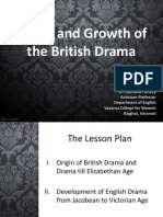 Origin and Growth of British Drama