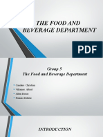 The Food and Beverage Department