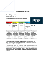 Plan Semanal en Línea Del 12 Al 16 Oct 2020