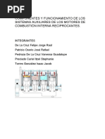 Componentes y Funcionamiento de Los Sistemas Auxiliares de Los Motores de Combustión Interna Reciprocantes