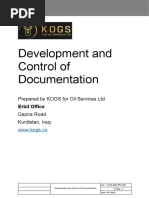 KOGS-BMS-PRO-001 (Development and Control of Documentation) (Rev 1.0)