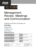 KOGS-BMS-PRO-004 (Management Review, Meetings & Communication) (Rev 3.0)