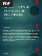 7 Types of Plays in The Philippines