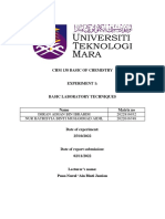 Lab Report Experiment 1 - Basic Laboratory Techniques