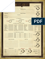 The One Ring Character Sheet FR