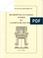 223 - Reabertura Da Igreja Matriz Da Calheta