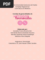 Carteles de Métodos Anticonceptivos Hormonales