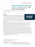 Urban-Rural Difference in Satisfaction With Primary Healthcare Services in Ghana