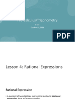 Lesson 4 Rational Expressions