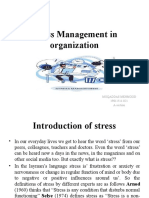 Stress Management in Organization