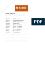 PlanTilla de Excel para Control de Stocks