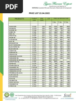 Price List 22.04.2022