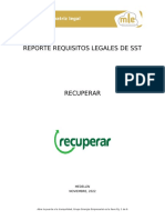 Reporte Requisitos Legales de SST: Gestión de Matriz Legal