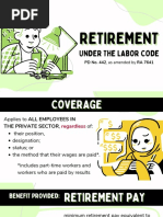 Retirement Under The Labor Code