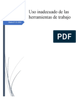 Uso Inadecuado de Las Herramientas de Trabajo