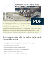 Method Statement For Ceramic Floor